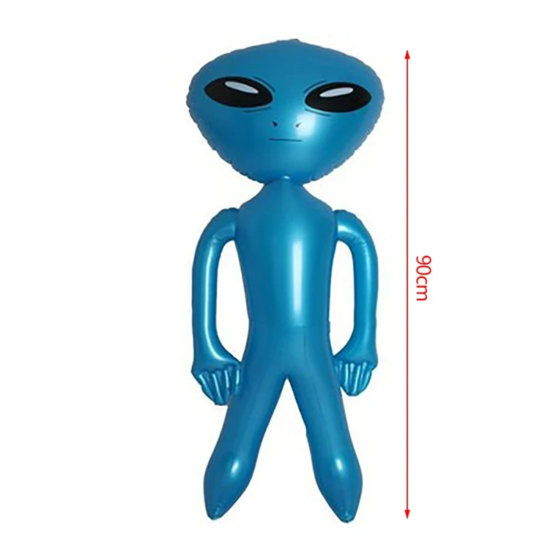 Décorations Gonflable Alien Géant (90 Cm) - Pour Halloween, Fête Spatiale, Anniversaire - PVC Résistant