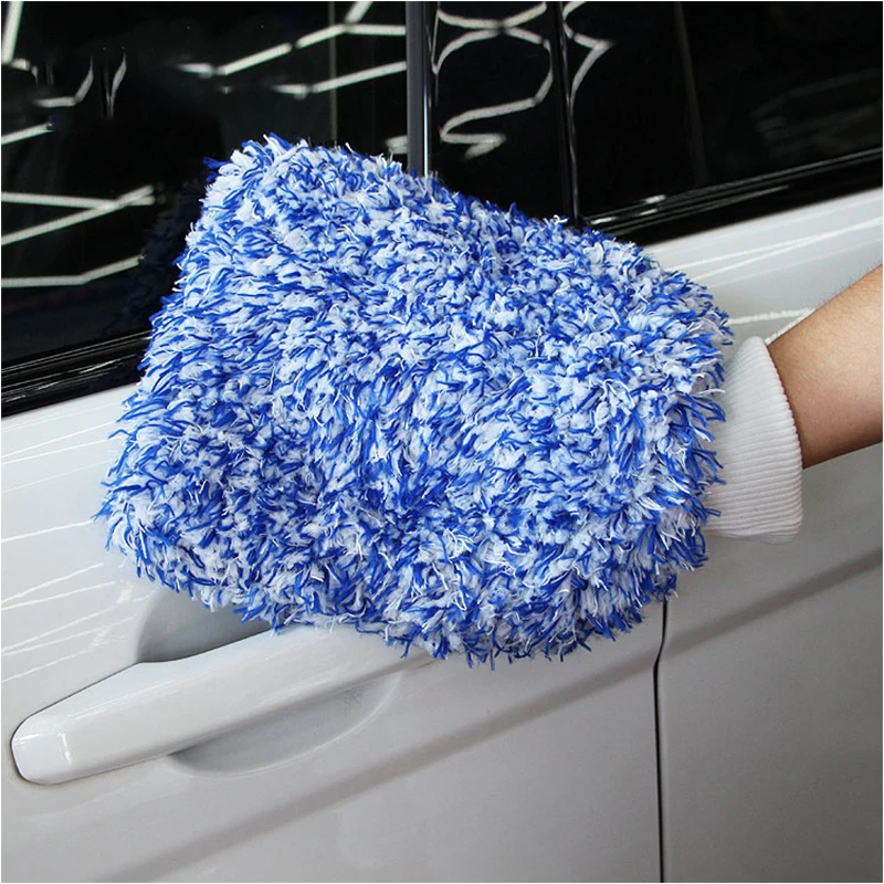 Car Cleaning Gloves Double Sided Coral Velvet Car Wash Gloves Ultrafine Fiber Coral Velvet Cleaning Veh&iacute;culos Dusting Gloves Car Wash Accessories