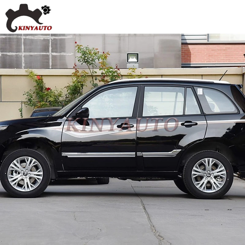 Side Moulding Chrome Front Rear Door Garnish Anti-scratch Strip Trim Protector Plate For Chery Tiggo 3