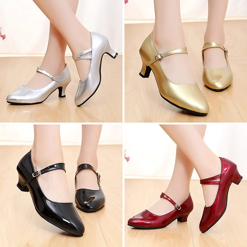 Ballroom/Outdoor Latin Dance Shoes for Women Girls Ladies Woman Tango Salsa 3.5/5.5CM Low Heels Multiple Styles Dance shoes 3