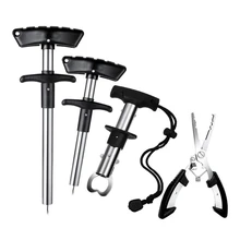 

4 Pcs Fishing Hook Remover,Include 2 Puller Extractor Hook,1 Fish Lip Gripper And 1 Fishing Plier For Fishing Hook Tools