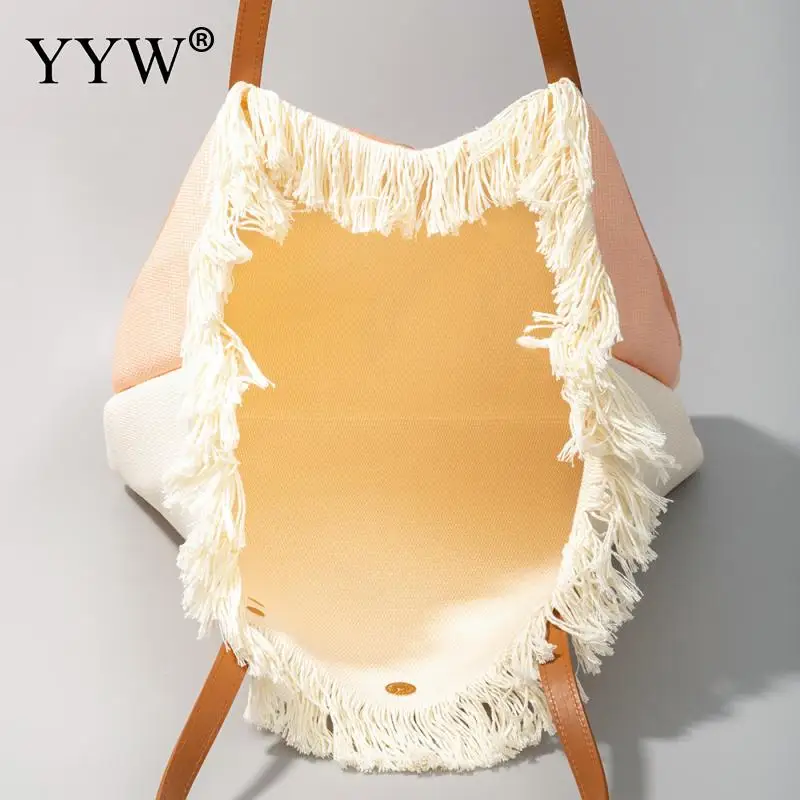 Vintage Gypsy Bohemian Chic Canvas Women Bag Fashion Ethnic Style Large Capacity Soft Tote Bag Lady Travel Purses And Handbags