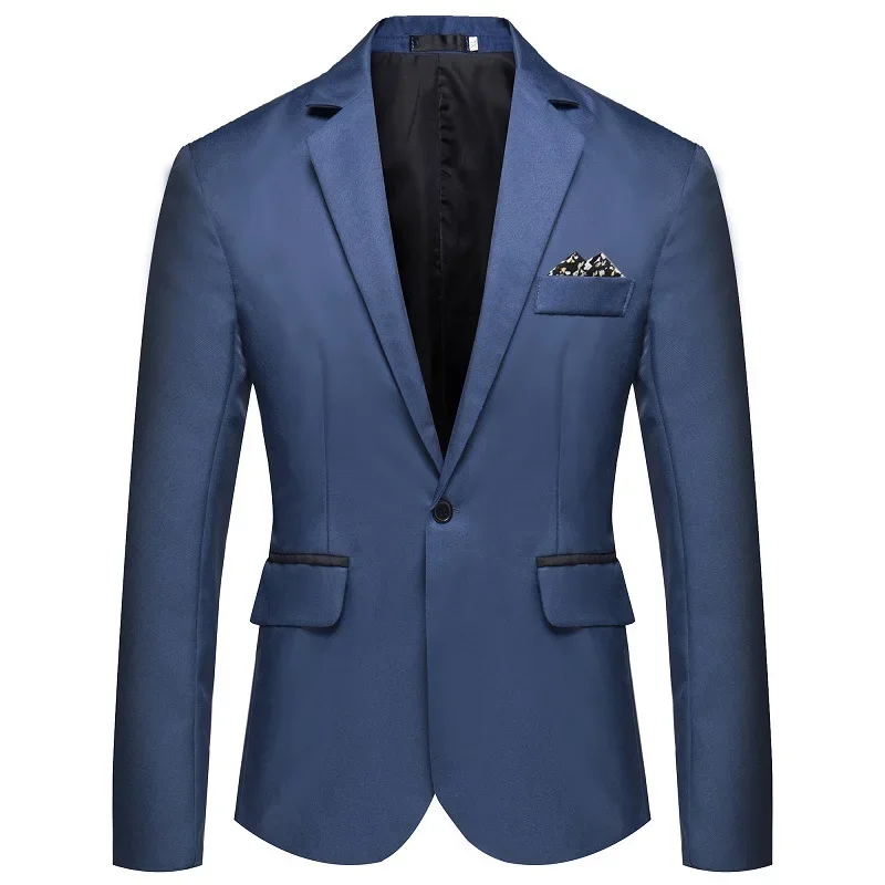 Men's Western-Style Single-Breasted Suit Jacket casual business attire no ironing required imported cross-border
