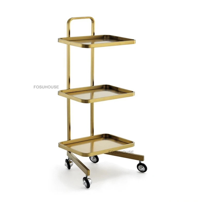 Carrello Mobile per Parrucchieri in Acciaio Inossidabile con Ruote, Organizzatore Porta Utensili per Barbiere, Scaffale per Permanente e Tintura - immagine 6
