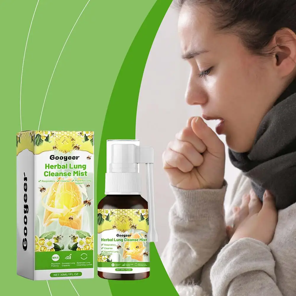 Herbal Lung Cleanse Spray Mist Lung Support Throat Smoking Clean Spray Sore Inflammation Herbal Health Care 2PCS 30ml