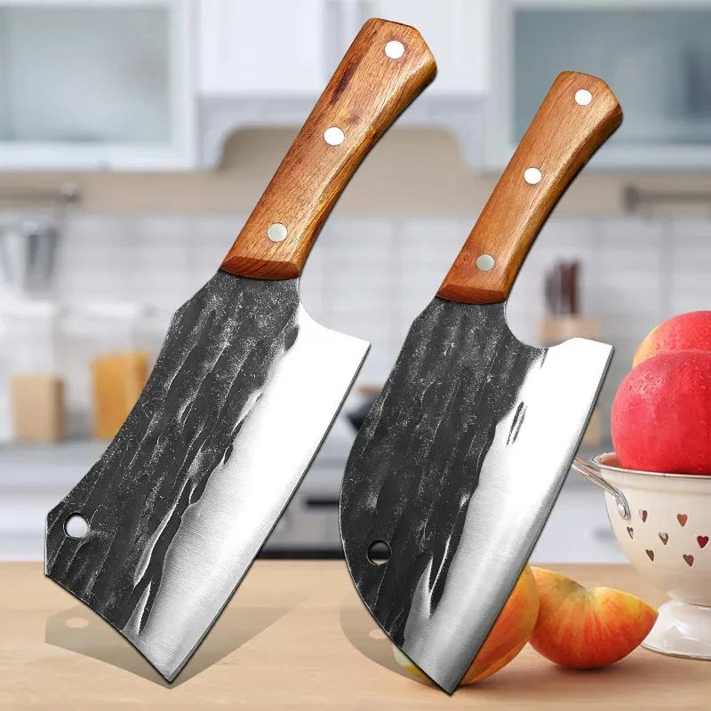 

Stainless Steel Kitchen Meat Cleaver Chef Butcher's Knife Vegetable Slicing Knife Fruit Peeling Knife Forged Cooking Tools