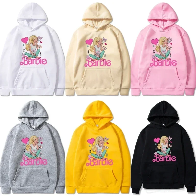 

Barbie Hoodie Kawaii Anime Cute Cartoon Long Sleeves Comfortable Skin-friendly Large Size Loose Top Keep Warm Casual Versatile