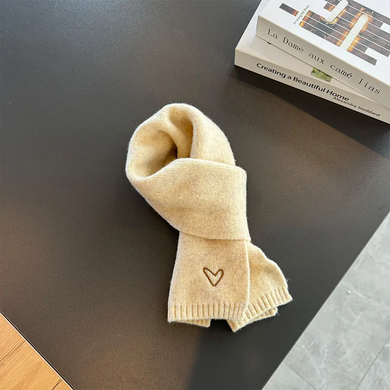 Korean version children's scarf autumn and winter boys and girls warm love foreign style versatile baby bib trend children scarf