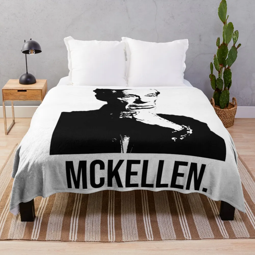 

Ian Mckellen Throw Blanket Dorm Room Essentials Flannel Blanket Travel Blanket sofa bed