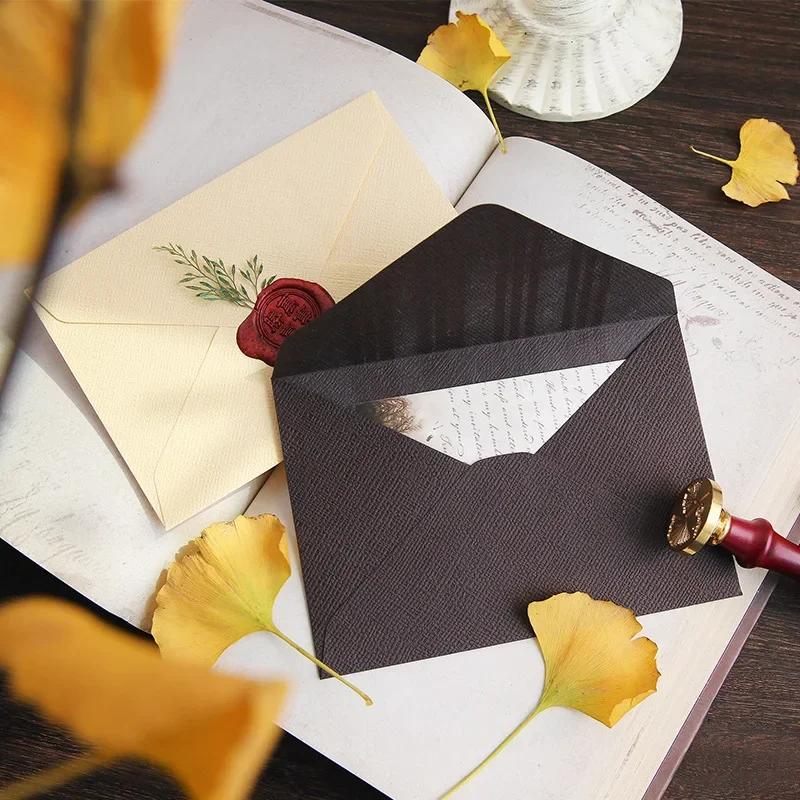 10/20/30pcs C6 Classic Vintage Style Textured Paper Envelopes for Weddings Invitations