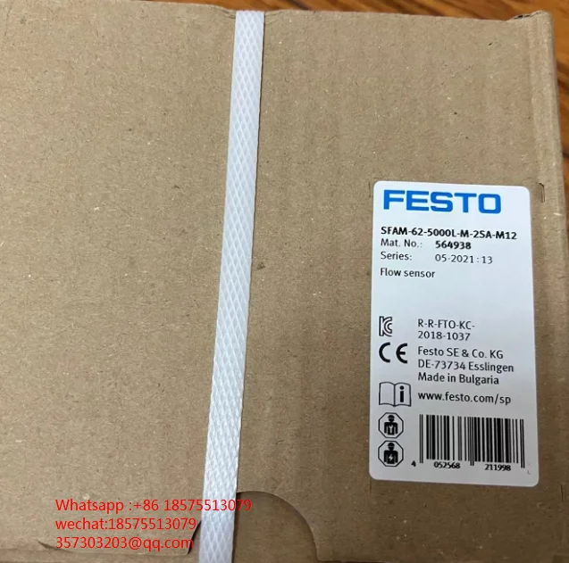 

For FESTO 564938 SFAM-62-5000L-M-2SA-M12 Flow Sensor New Original Authentic Unpacked 1 Piece