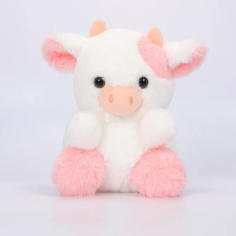 

20CM Strawberry Cow Stuffed Animals Cute Cow Plush Toys Hugging Pillows For Adults Children Hot Sale