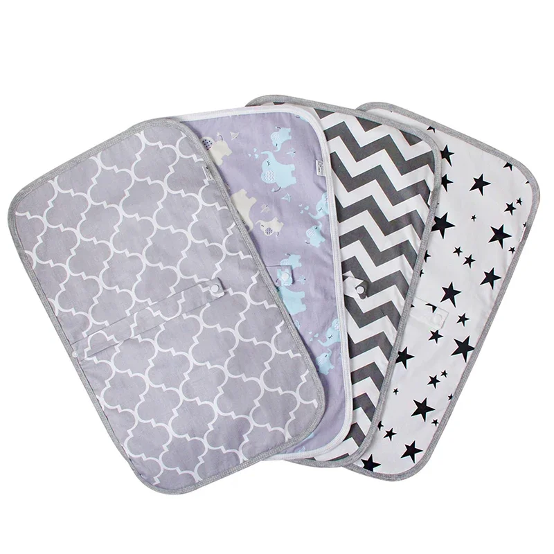 Newborn Baby Portable Waterproof 60X37cm Changing Mat Infant Foldable Travel Changing Diaper Nappy Liners Pad