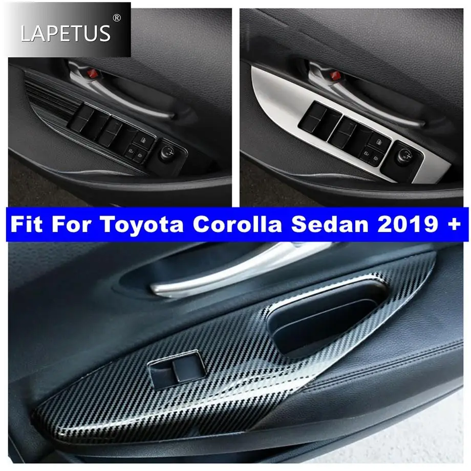 

Inner Door Handle Armrest Window Glass Lift Button Control Panel Decor Frame Cover Trim Fit For Toyota Corolla 2019 - 2023 E210