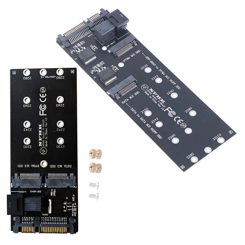 

New 22Pin SATA Adapter SFF-8643 To M.2 U2 Kit NGFF M-Key To Slimline SAS NVME PCIe SSD SATA SSD Adapter For Mainboard