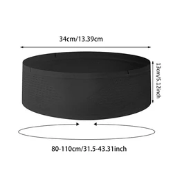 Ultra - Light Invisible Running Waist Belt - Portable Elastic Gym & Cycling Bag (Black XL)