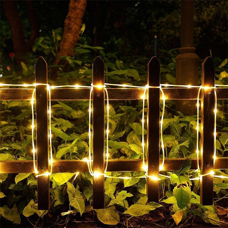 Outdoor Waterproof LED Solar String Lights – Decorative Rope Tube Lamp