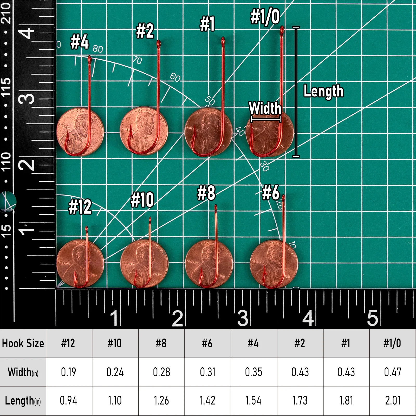50/100 Stück rote extra lange Schafthaken Aberdeen Angelhaken lebender Köderhaken Blutwurmhaken versetzt für Wels Bass Pike – Detail 3