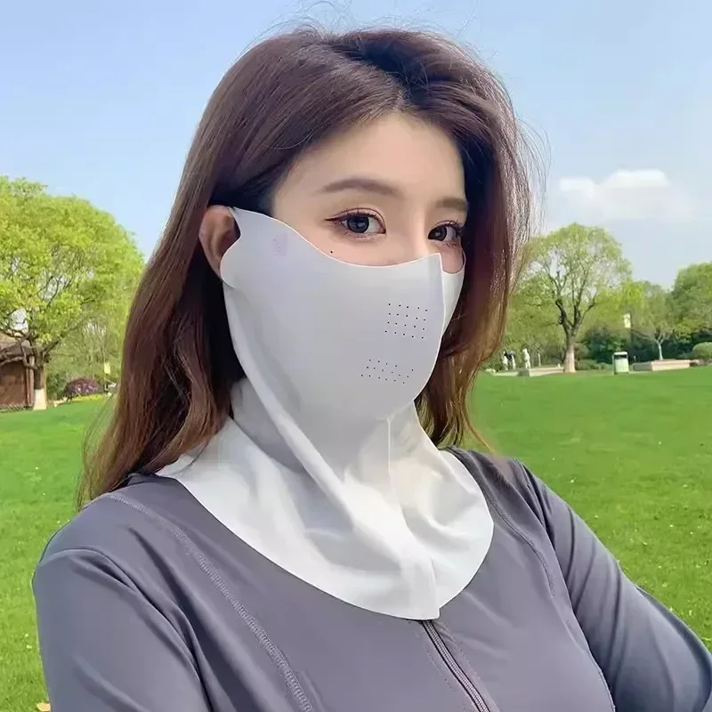 Women Sunscreen Veil Neck Face Mask UV Protection