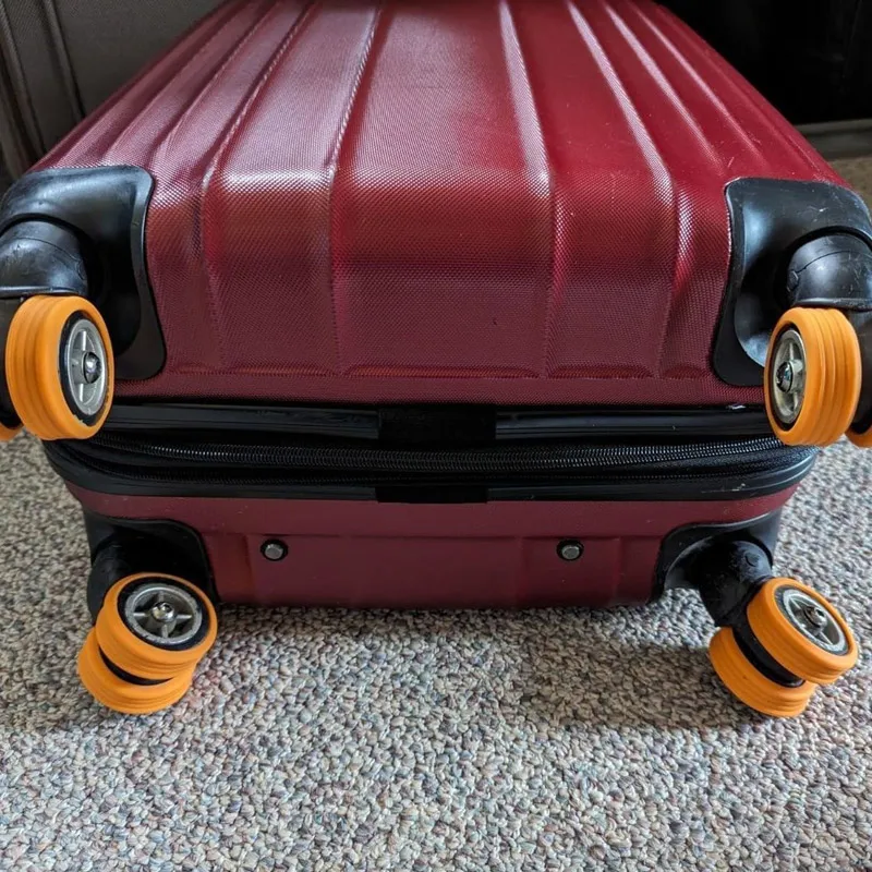 8pcs Luggage Roller Cover Silicone Silent Trolley Wheel Protective Cover Suitcase Wheels Protection Travel Luggage Caster Shoes