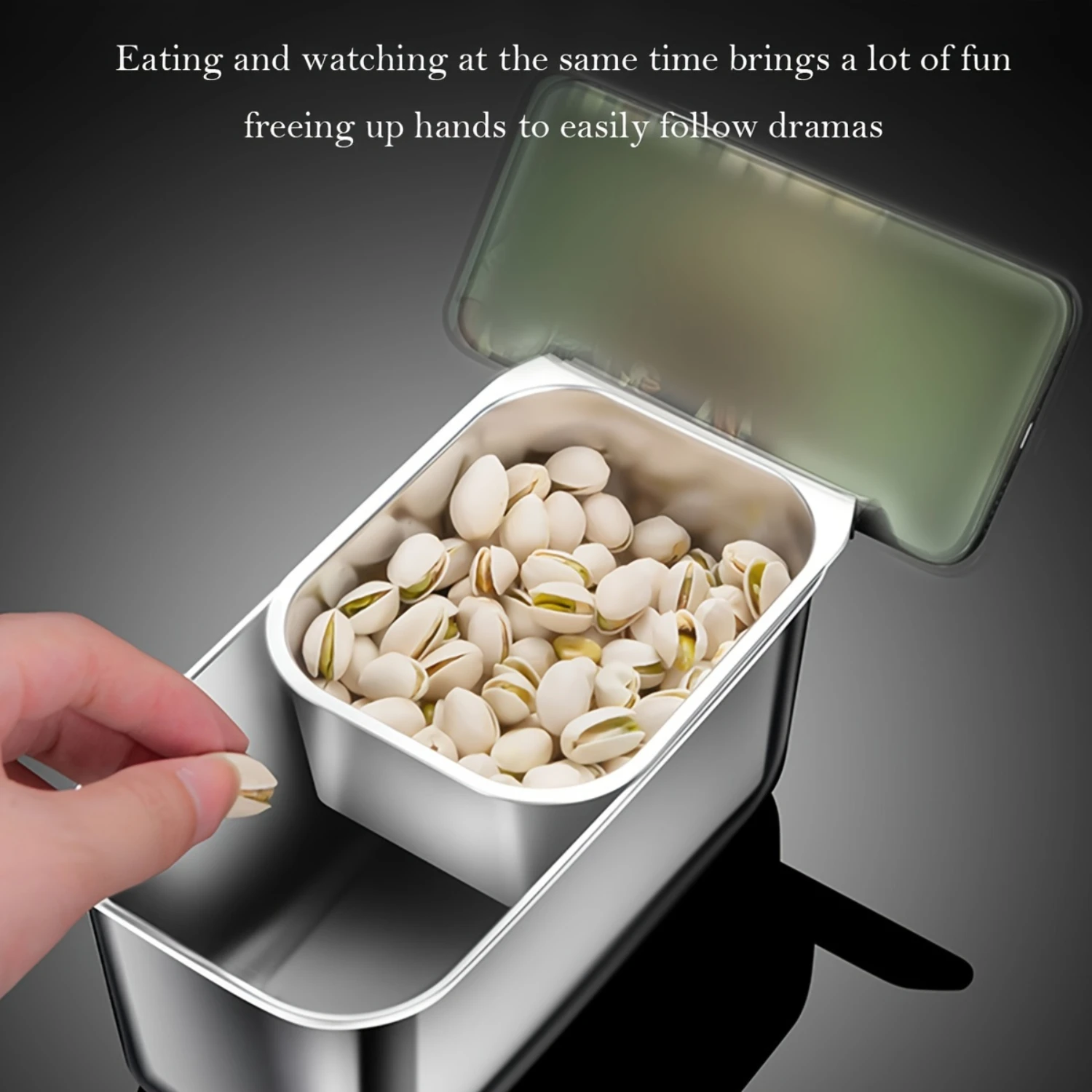 1pc Stainless Steel Snack Box, Modern Design For Food And Organization, Sealed Box For Snacks