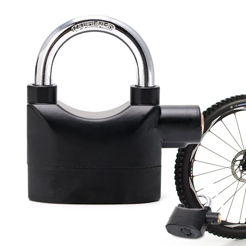 Full copper core zinc alloy built-in motion sensor security 110db siren alarm lock universal anti-theft padlock for bicycle moto