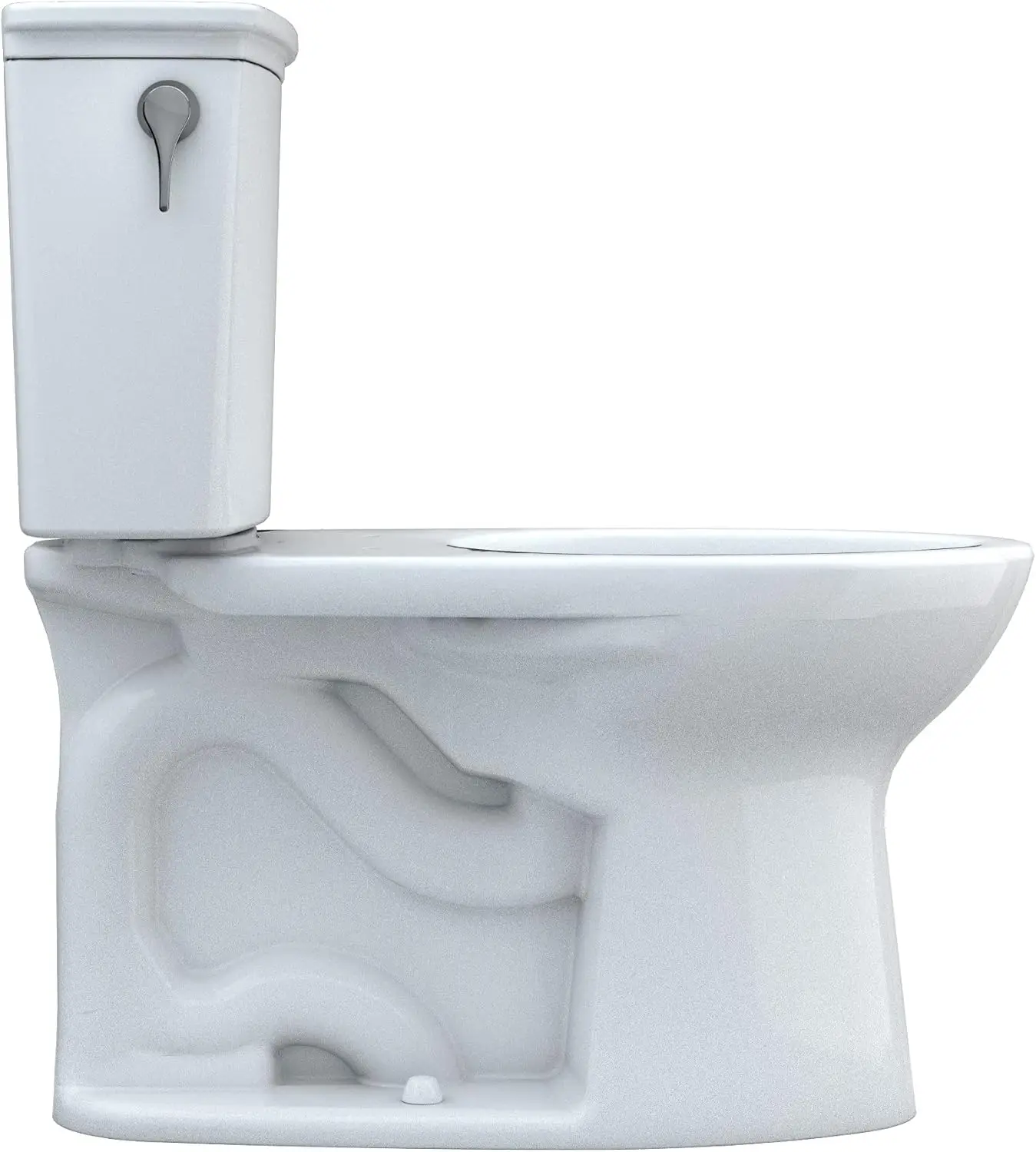 Drake Transitional Two-Piece Elongated 1.28 GPF Universal Height Toilet with CEFIONTECT, Cotton White 2
