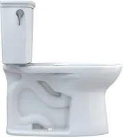 Drake Transitional Two-Piece Elongated 1.28 GPF Universal Height Toilet with CEFIONTECT, Cotton White 2