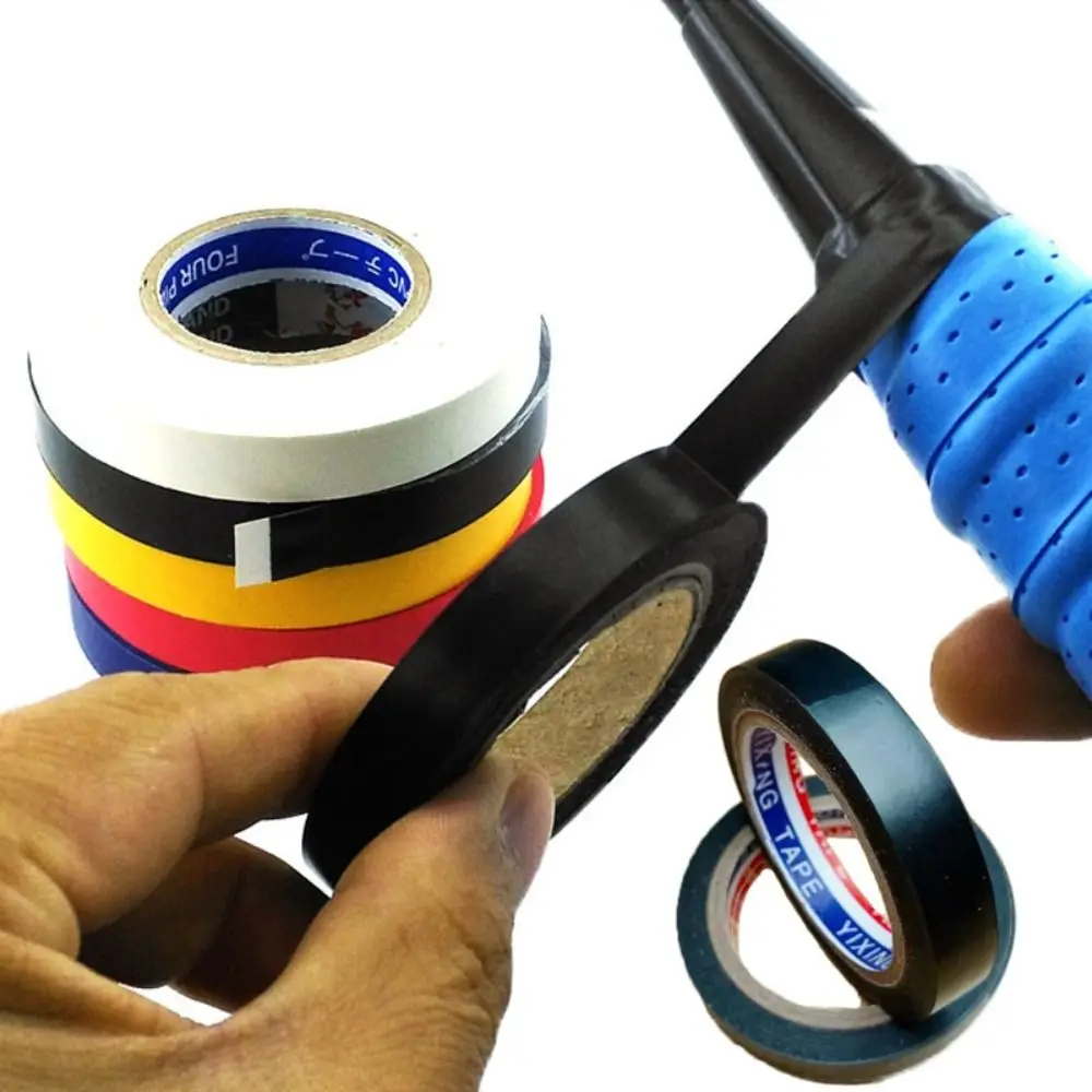 Bandes anti-transpiration multicolores PVC pour raquette de badminton - Overgrip antidérapant et stickers de fixation