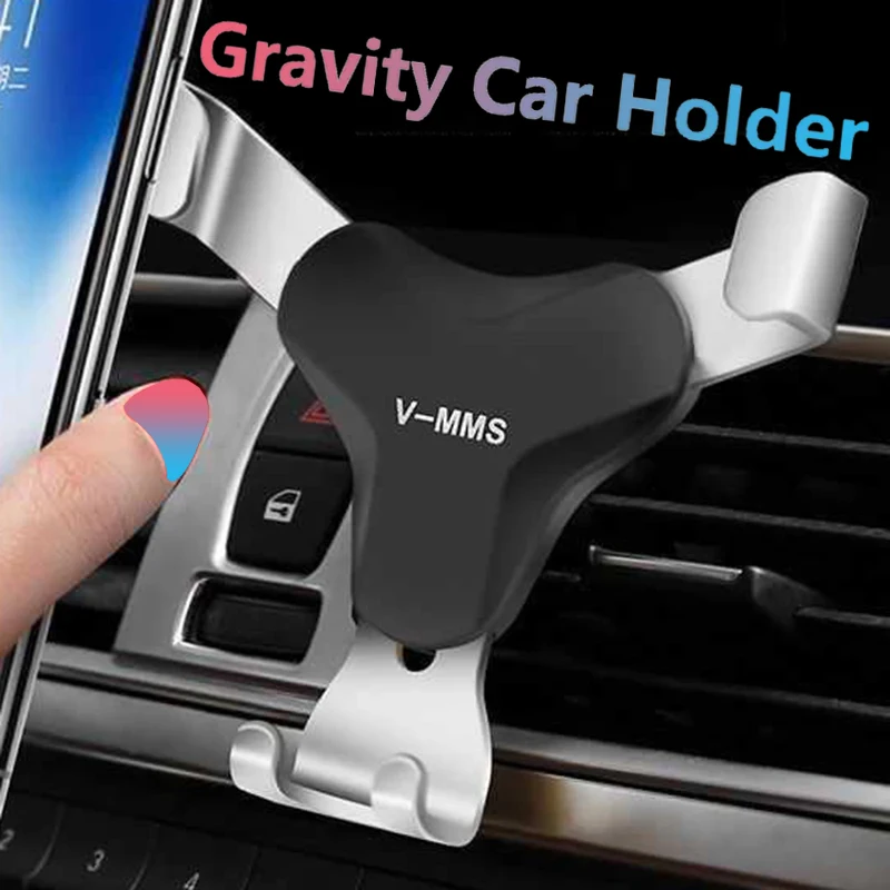 Gravity Car Holder Auto Air Vent Mount Clip Per Iphone 15 Xiaomi Samsung Staffa Cell Holder No Magnetic Gps Mobile Phone Stand