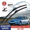 For Renault Laguna 2 Estate Combi 2001-2007 Car Windshield Wiper U-type Soft Rubber Frameless Bracketless Car Wipers 24"+20" 1