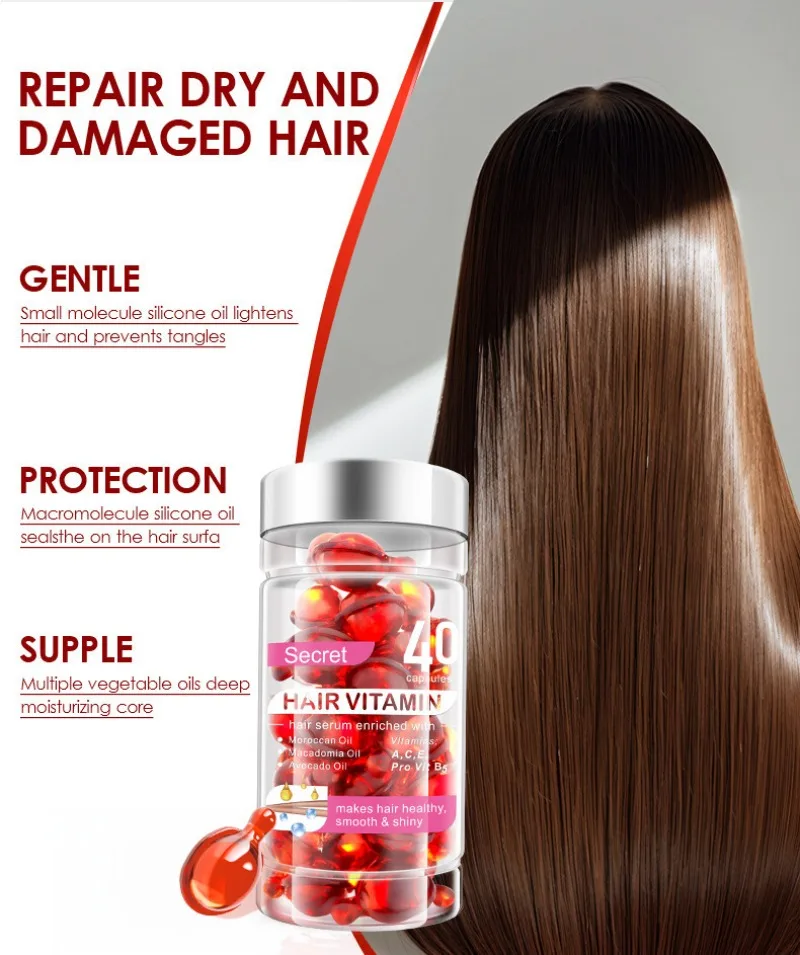Hair Serum Improves Frizzy Hair, Leave-in Capsule Oil. - 4