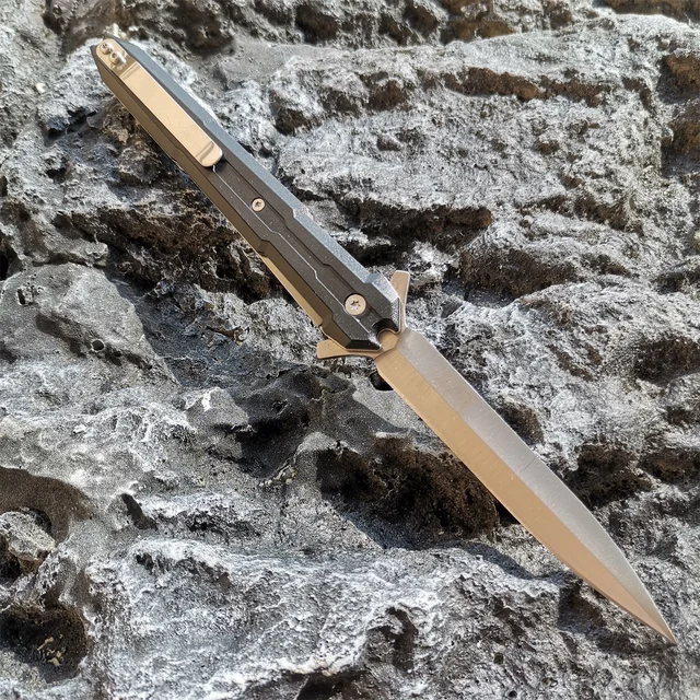 DB 7096 CEO Pocket Knife 8Cr13 Steel Knife for Outdoor Survival EDC Camping with Glass