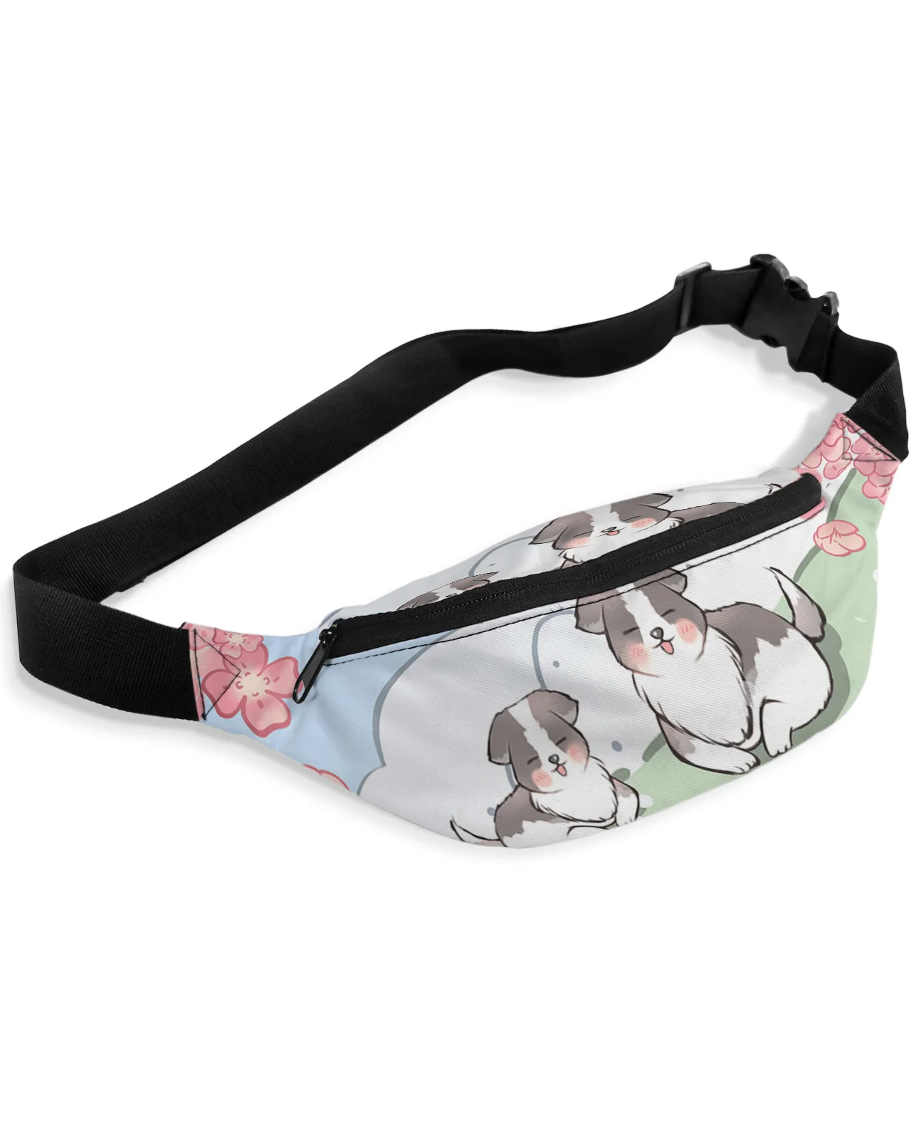 

Pet Pastoral Flowers Waist Bags for Women Man Travel Shoulder Crossbody Chest Bags Waterproof Fanny Pack
