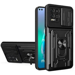 Versatile Card Slot & Ring Holder Phone Case - Premium Protective Cover with Multifunctional Design for Various Smartphone Models (Black)