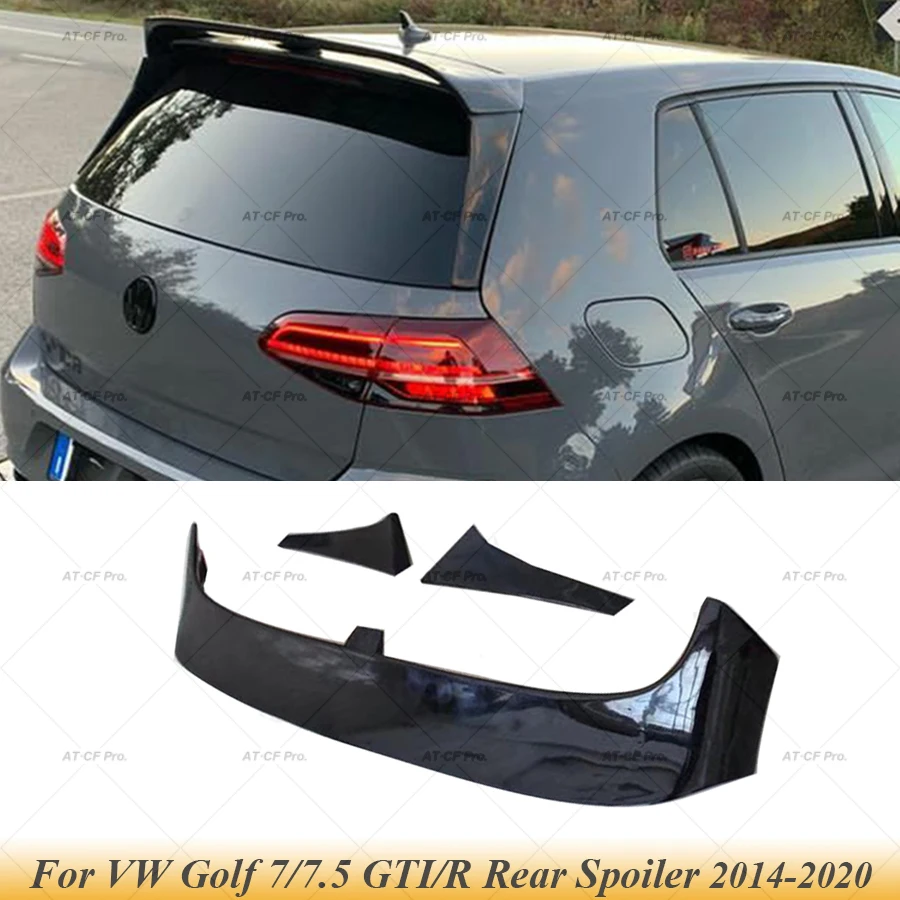 

Golf 7/7.5 Roof Spoiler Gloss Black Carbon Fiber Clubsport CS Style Rear Roof Spoiler For VW Golf 7/7.5 Rline GTI R 2014-2020