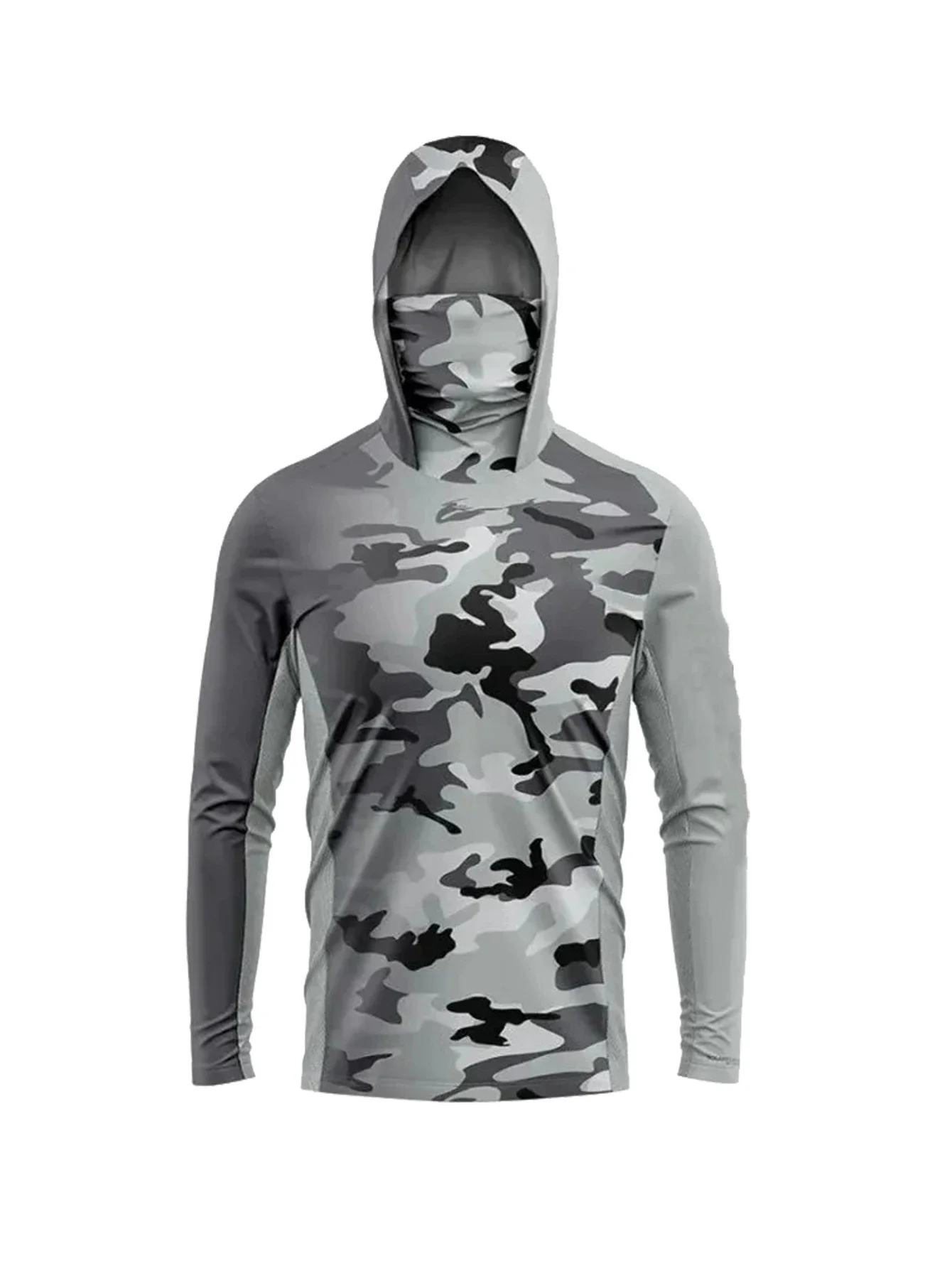 IBIH Sudadera Con Capucha Y Protección Solar UPF50+ Para Hombre, Manga Larga, Con Agujero Para El Pulgar, Elástica, De Secado Rápido, Chaqueta De Pesca Con Cremallera Completa, Color Azul Profundo