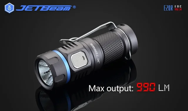 Jetbeam フラッシュライト 990LM トーチライト 16340バッテリー付き