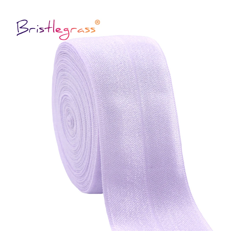 BRISTLEGRASS 50 100 Hof 1-1/2 "40mm Solide Shiny Falte Über Gummi FOE Spandex Satin Band Gurtband band Stoff Kleid Nähen Trim – Detail 29