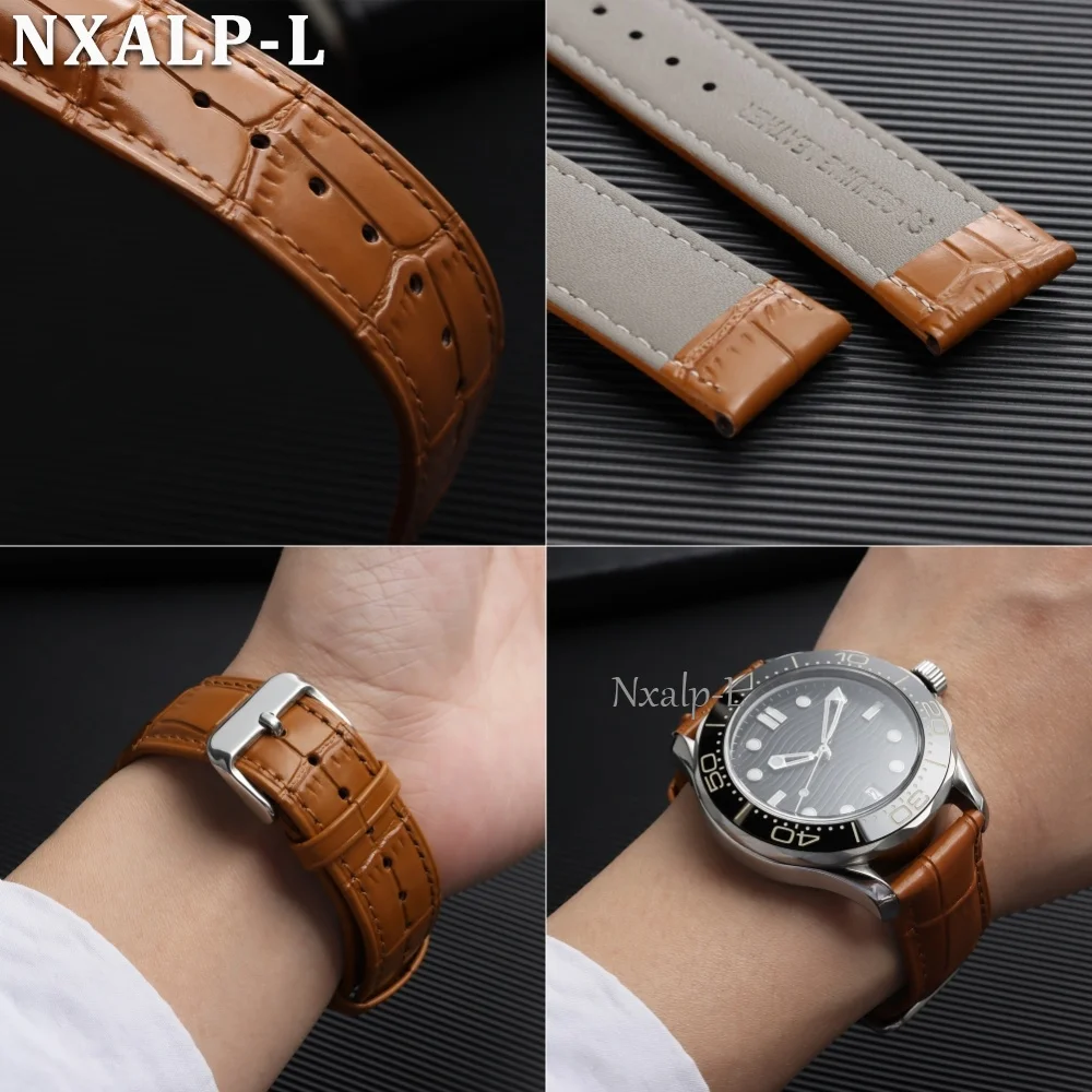 Premium Genuine Leather Watch Band Replacement Strap – Elegant Cowhide Wristband
