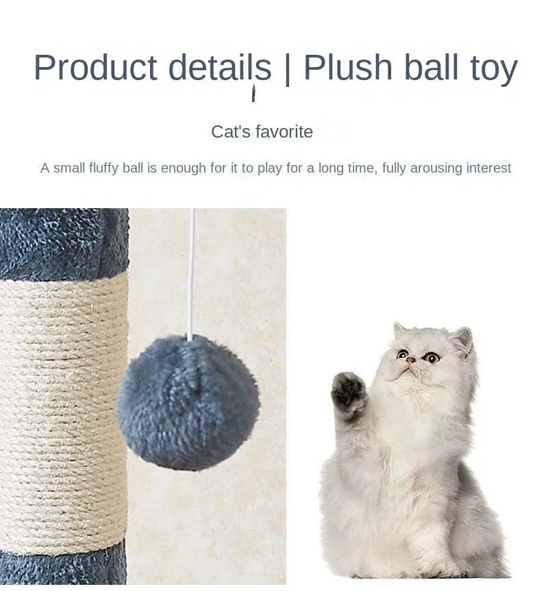 Title 6, Multi-layer Cat Tree Tower House with Ladder Pe...