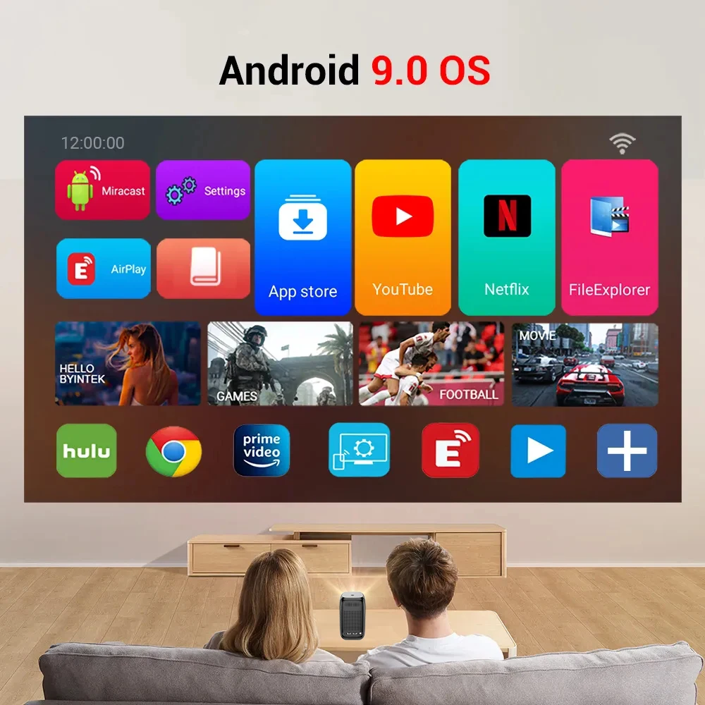 X6 Mini Projector 4K Cinema Smart Android TV WiFi 1080P Home Theater Outdoor Portable Video LED LCD Projector with Battery portable projector