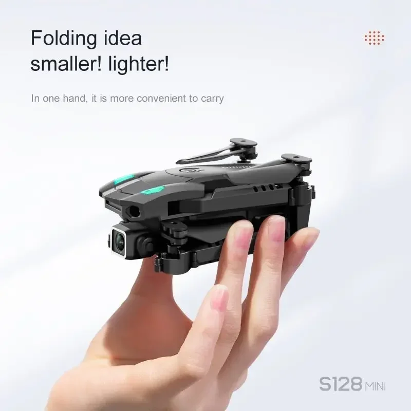 

S128 Mini Drone Obstacle Avoidance Aircraft Height Holding 4K HD Camera Professional WIFI FPV Foldable Dron Quadcopter Toy