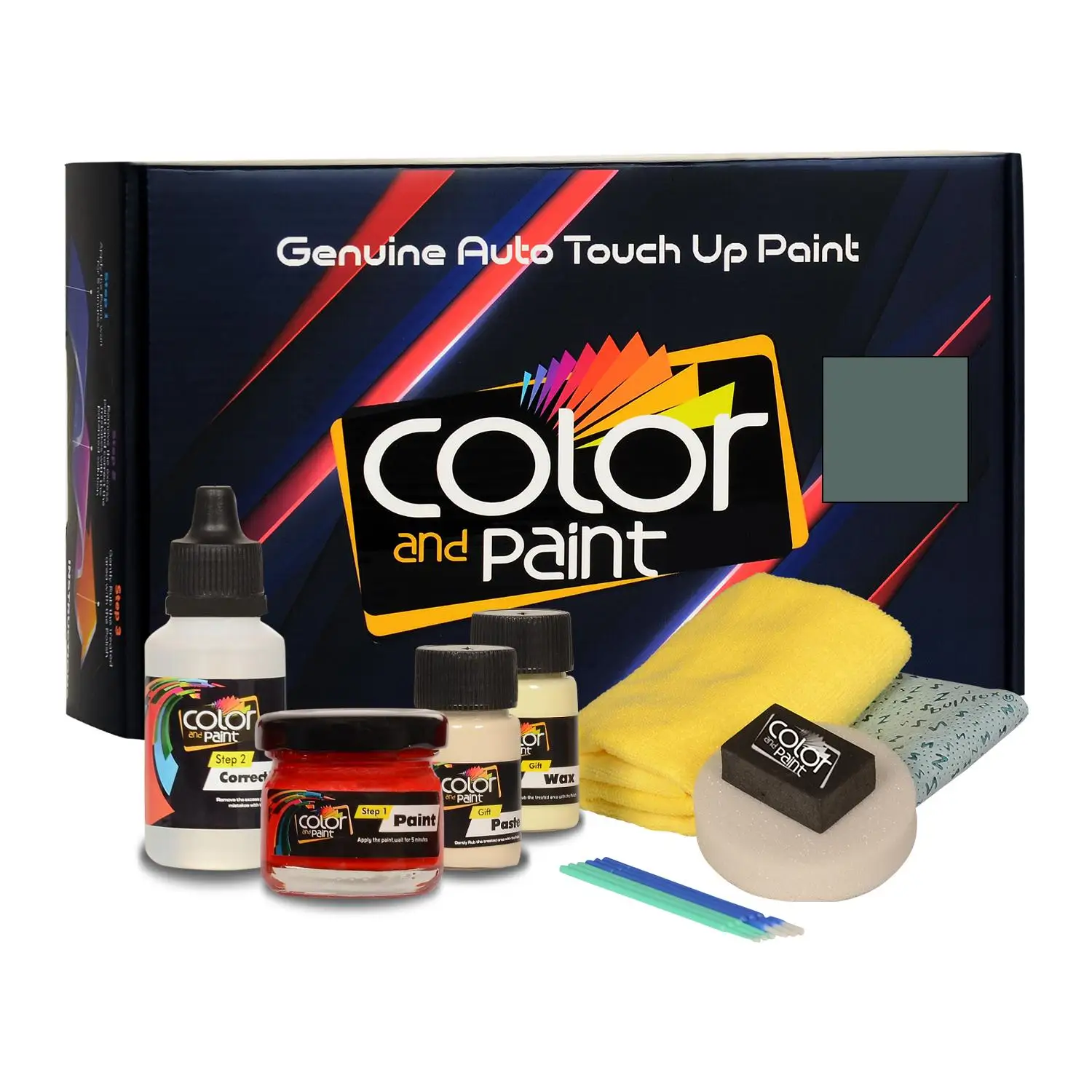 

Color and Paint compatible with Mitsubishi Australia Automotive Touch Up Paint - PLATOON GREEN PEARL-G-Basic Care