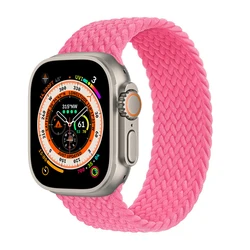 Braided Solo Loop Watch Strap Bracelet - S (Flamingo)
