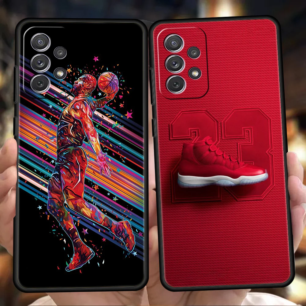 Basket Sports Phone Case Cover Per Samsung Galaxy A13 A14 A22 A32 A33 A34 A52 A72 A11 A51 A71 5G Antiurto Tpu Shell