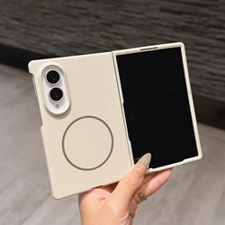 Ultra Thin Frosted Hard PC Magnetic Wireless Charging Slim Cover - Galaxy Z Fold4 (Rocky Color)