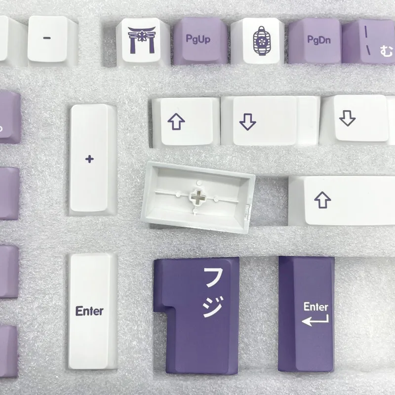 Wisteria Theme Keycap Japanese 140 Keys Cherry Profile Premium 5 Side DYE Sublimation PBT Key Caps For Mechanical Keyboard mechanical keyboard keycaps
