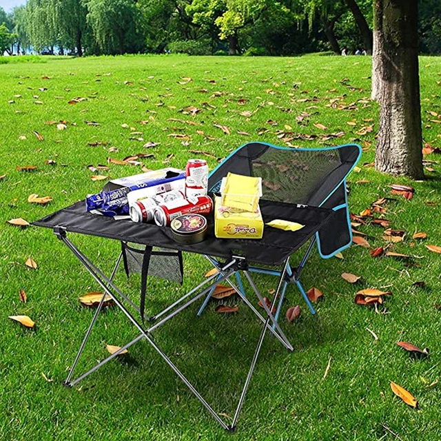 Ultralight Portable Folding Camping Table Compact Roll Up Tables with Carrying Bag for Outdoor Camping Hiking Picnic 4