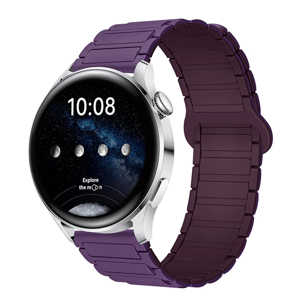 Magnetic Loop Silicone Strap - 22mm Adjustable Band